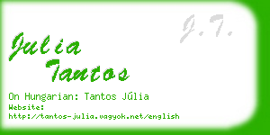 julia tantos business card